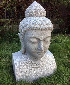 Champa Head Bust Garden Ornament