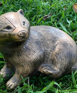 Badger Garden Ornament in Bronze Finish