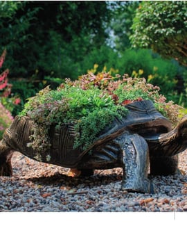 Large Tortoise Metal Garden Planter