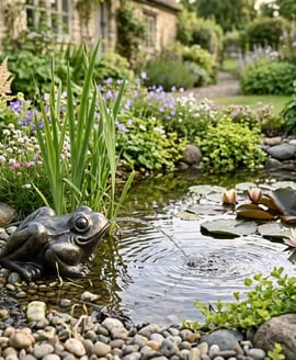 Toad Fountain Metal Garden Ornament