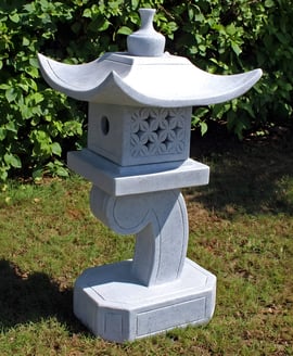 Granite oriental snow-viewing stone lantern garden ornament