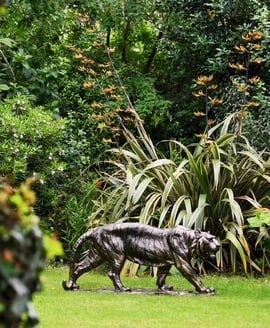 Small Tiger Metal Garden Ornament