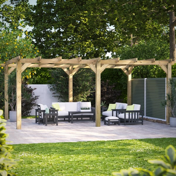 Power 20x14 wooden pergola