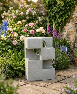 Cubed Solar Water Feature