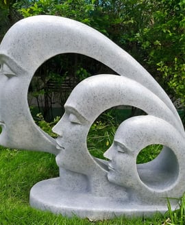 Evolution Garden Statue in Granite