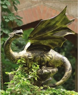 Small Dragon Metal Garden Ornament