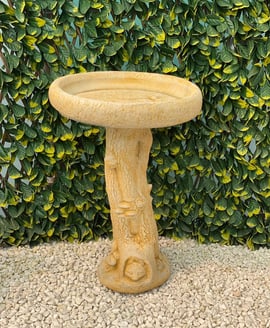 Fox Birdbath in Sandstone