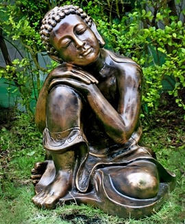 Sleeping Deity Garden Ornament in Bronze