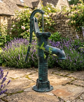 Cast Iron Hand Water Pump Garden Ornament