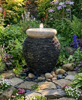 Slate Urn Garden Water Feature