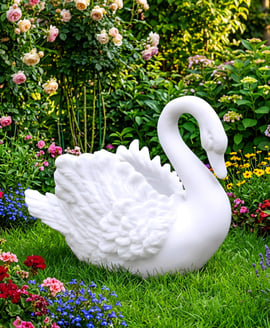 Swan Garden Planter