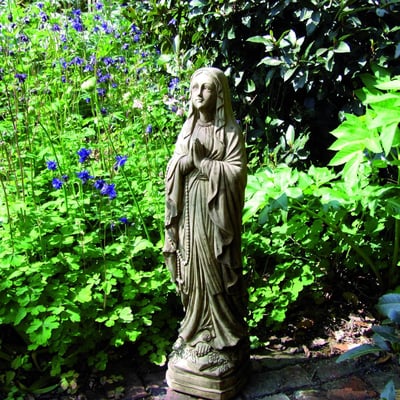 Novice Nun Garden Statue positioned as a centre piece