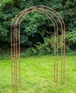 Rustic Iron Antiqued Metal Garden Arch