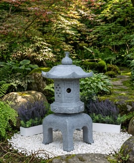 Pagoda Garden Ornament in Grey